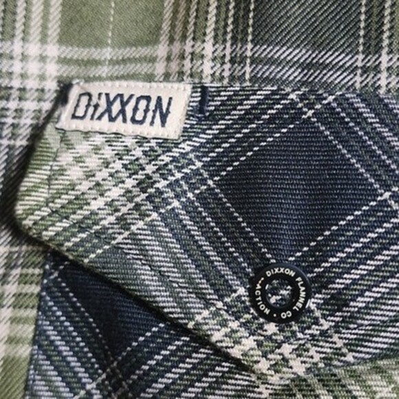 Dixxon Flannel Shirt Mens XL Green Black Plaid Action D-Tech Workwear Casual - Picture 3 of 11